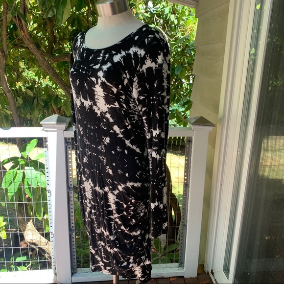 Loveappella Black & White Tie Dye Bodycon Dress M - Picture 6 of 9